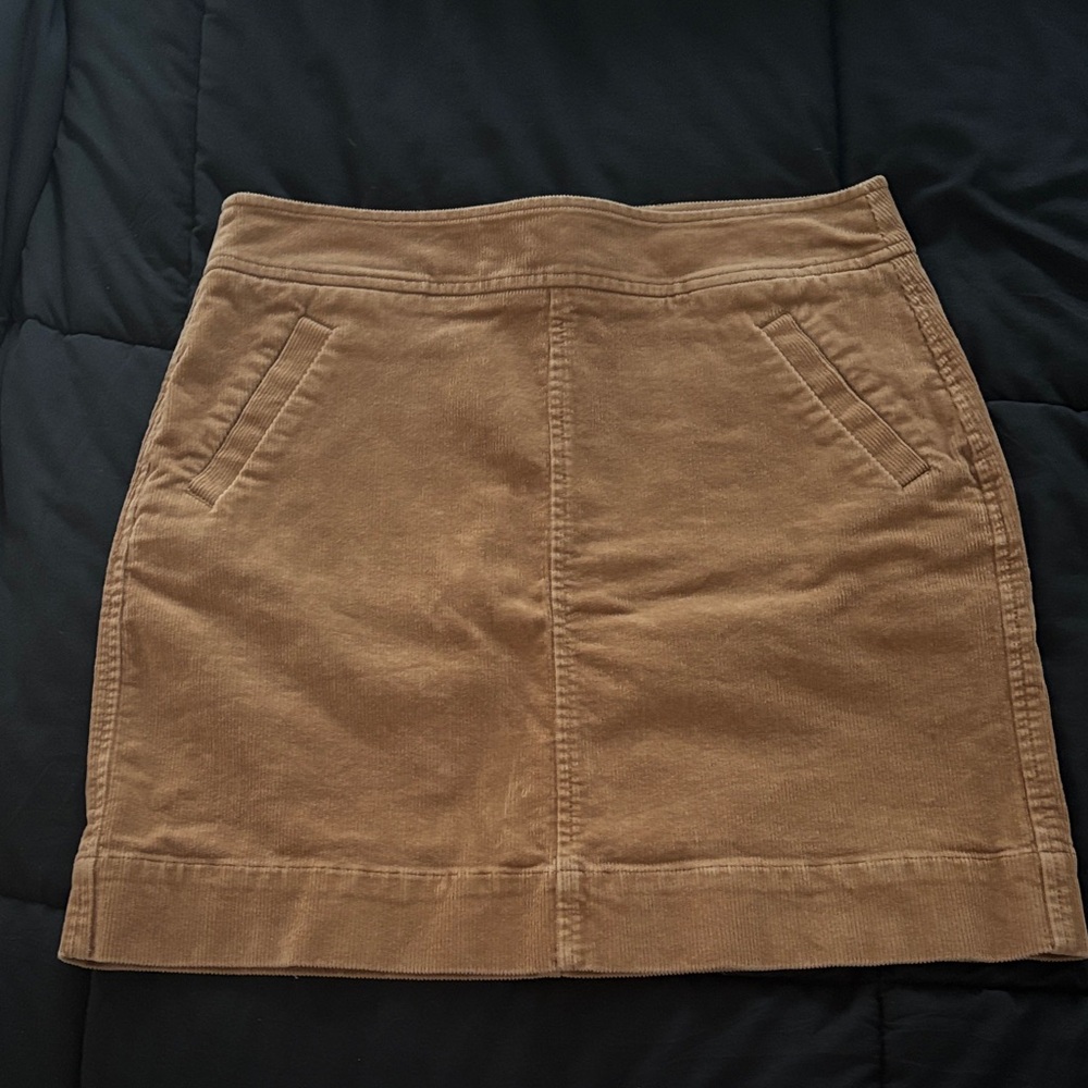 LOFT Anne Taylor Tan Corduroy Skirt